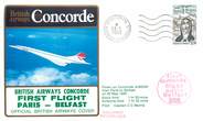 1 Er Vol LETTRE 1 ER VOL DU CONCORDE "Paris / Belfast, 28 mai 1983, Commandant de Bord: C. MORRIS"