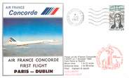 1 Er Vol LETTRE 1 ER VOL DU CONCORDE "Paris / Dublin, 1er octobre 1983, Commandant de bord G. JACOB"