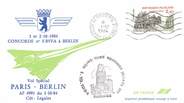 1 Er Vol LETTRE 1 ER VOL DU CONCORDE "Paris / Berlin, 1er octobre 1984, commandant LEGALES"