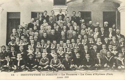 CPA FRANCE 83 "Hyères, Institution Saint Joseph, La Navarre, la Crau d'Hyères, 1922"