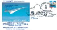 1 Er Vol LETTRE 1 ER VOL DU CONCORDE "San Diego / New York, 23 mai 1988, Commandant de Bord JC LALANNE"