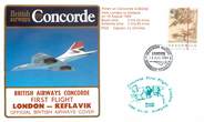 1 Er Vol LETTRE 1 ER VOL DU CONCORDE "Londres / Keflavik, 18 aout 194, commandant de Bord: L. CHORLEY"