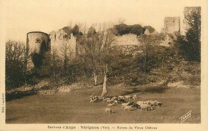 CPA FRANCE 83 "Vérignon, Ruines du vieux château".