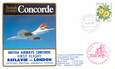 LETTRE 1 ER VOL DU CONCORDE "Keflavik / Londres, 18 aout 1984, commandant de Bord J. MASSIE"