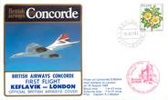 1 Er Vol LETTRE 1 ER VOL DU CONCORDE "Keflavik / Londres, 18 aout 1984, commandant de Bord J. MASSIE"