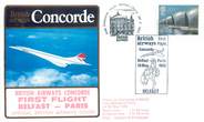 1 Er Vol LETTRE 1 ER VOL DU CONCORDE "Belfast / Paris, 28 mai 1983, Commandant de Bord: O. WALPOLE"