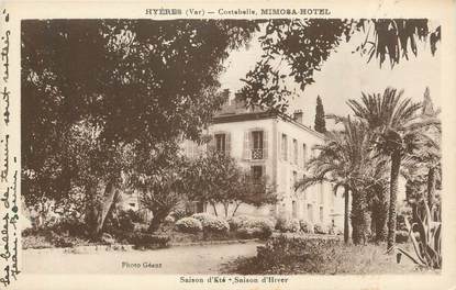 CPA FRANCE 83 "Hyères Costebelle, Mimosa Hôtel".