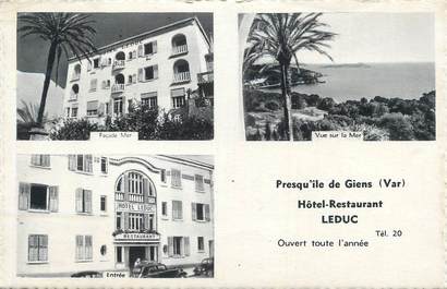 CPSM FRANCE 83 "Presqu'ile de Giens, Hôtel Restaurant Leduc".
