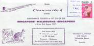 1 Er Vol LETTRE 1 ER VOL DU CONCORDE "Singapour / Melbourne / Singapour, 4 au 9 aout 1975"