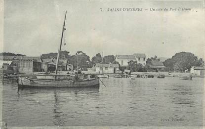 CPA FRANCE 83 " Les Salins d'Hyères,, Marais salant et talus de sel".