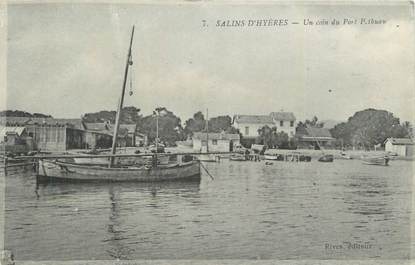 CPA FRANCE 83 " Les Salins d'Hyères, Un coin du port".