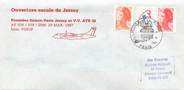 1 Er Vol LETTRE 1 ER VOL FRANCE "Paris / Jersey, 29 mars 1987"