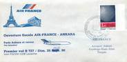 1 Er Vol LETTRE 1 ER VOL FRANCE "Paris / Ankara, 26 octobre 1986 / BOEING 727"