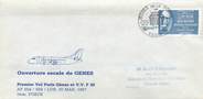 1 Er Vol LETTRE 1 ER VOL FRANCE "Paris / Gènes, 30 mars 1987"