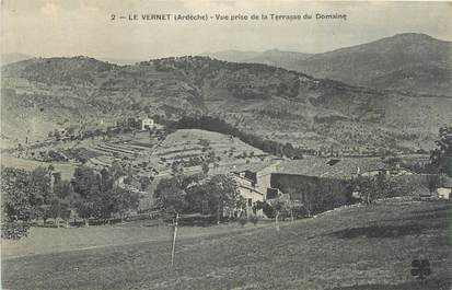 CPA FRANCE 07 "Le Vernet, Vue prise de la terrasse du domaine".