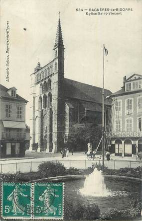 CPA FRANCE 65 "Bagnères de Bigorre, Eglise St Vincent".