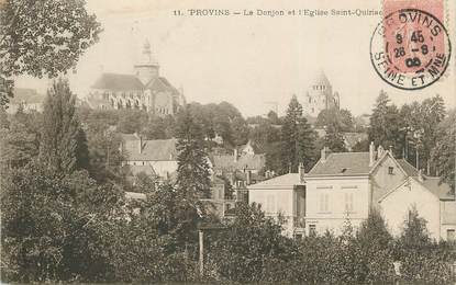 CPA FRANCE 77 "Provins, Le donjon et l'église St Quirac".