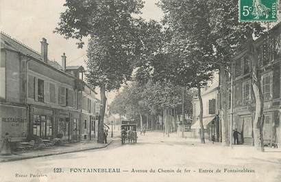 CPA FRANCE 77 "Fontainebleau, avenue du Chemin de Fer"