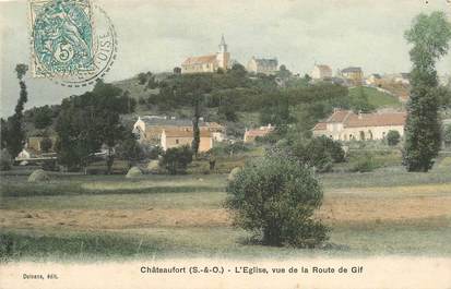 CPA FRANCE 78 "Châteaufort, L'Eglise, vue de la Route de Gif"