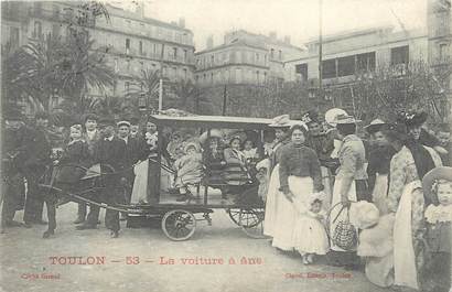 CPA FRANCE 83 " Toulon, La voiture à âne".