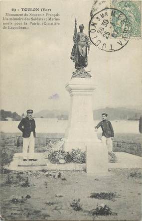 CPA FRANCE 83 " Toulon, Monument aux morts"./ GUERRE DE 1870