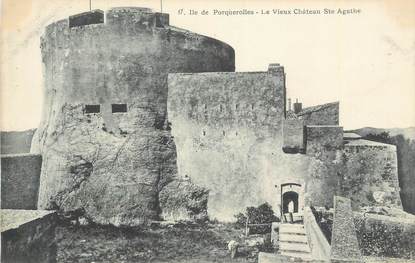CPA FRANCE 83 " Ile de Porquerolles, Le vieux château Ste Agathe".