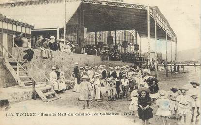 CPA FRANCE 83 "Les Sablettes, Sous le hall du casino".