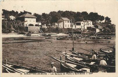 CPA FRANCE 83 "Sablettes les Bains, Les barques de pêche à St Elme".