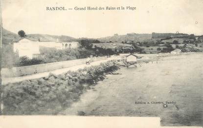 CPA FRANCE 83 "Bandol, Grand Hôtel des bains et la plage".