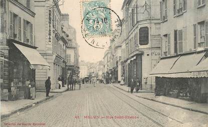 CPA FRANCE 77 "Melun, rue Saint Etienne"