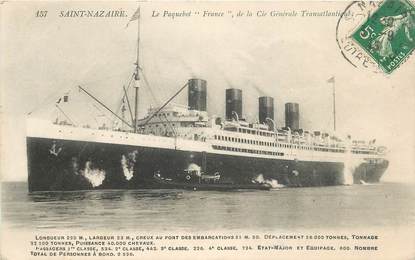 CPA FRANCE 44 "Saint Nazaire, le Paquebot France"