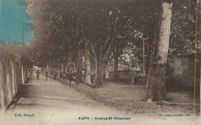 CPA FRANCE 83 "Aups, Avenue St Sébastien".