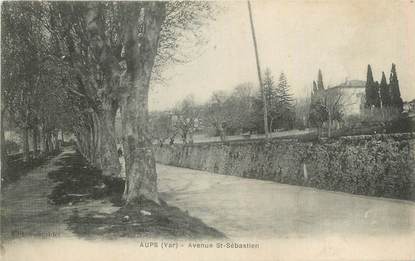 CPA FRANCE 83 "Aups, Avenue St Sébastien ".