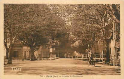 CPA FRANCE 83 "Aups, Avenue G. Clémenceau".
