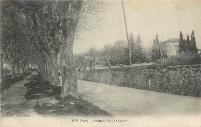 CPA FRANCE 83 "Aups, Avenue St Sébastien ".