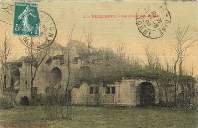 CPA FRANCE 80 " Picquigny, Intérieur des ruines".