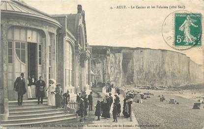 CPA FRANCE 80 "Ault, Le casino et les falaises".