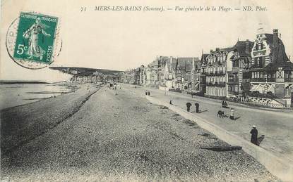 CPA FRANCE 80 "Mers les Bains, Vue générale de la plage".