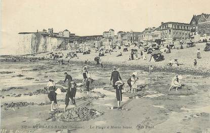 CPA FRANCE 80 "Mers les Bains, La plage à marée basse".