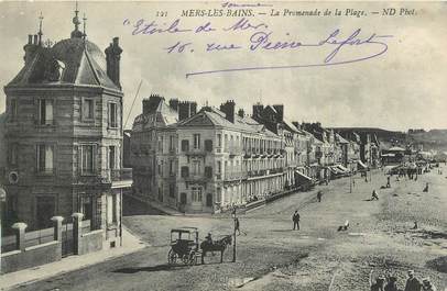 CPA FRANCE 80 "Mers les Bains, La promenade de la plage".