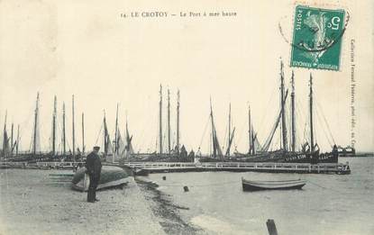 CPA FRANCE 80 "Le Crotoy, Le port à mer haute".