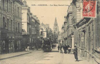 CPA FRANCE 80 "Amiens, Rue St Leu". / TRAMWAY