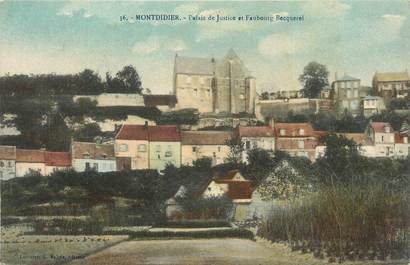 CPA FRANCE 80 "Montdidier, Place Palais de Justice et faubourg Becquerel".