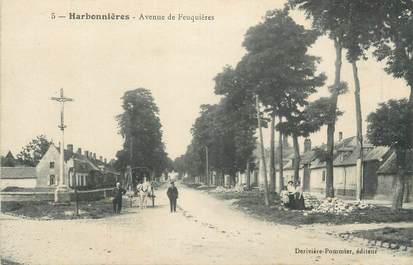 CPA FRANCE 80 "Harbonnières, Avenue de Feuquières".
