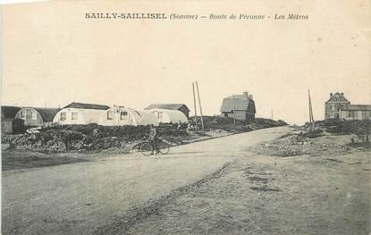CPA FRANCE 80 "Sailly Saillissel, Route de la Péronne, les métros".