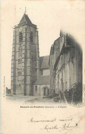 CPA FRANCE 80 "Domart en Ponthieu, L'église".