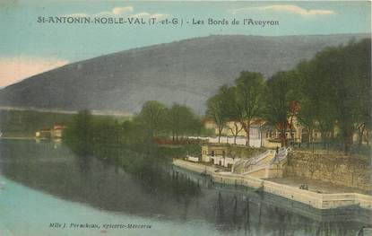 CPA FRANCE 82 "St Antonin Noble Val, Les bords de l'Aveyron".