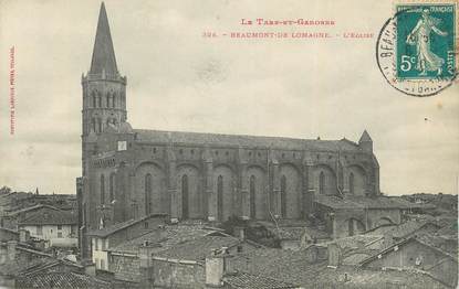CPA FRANCE 82 " Beaumont de Lomagne, L'église".