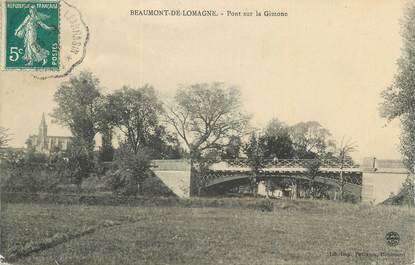 CPA FRANCE 82 " Beaumont de Lomagne, Pont sur la Gimone".