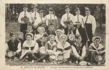 CPA FRANCE 66 "Amélie les Bains, Groupe de danseurs et musiciens Catalans".